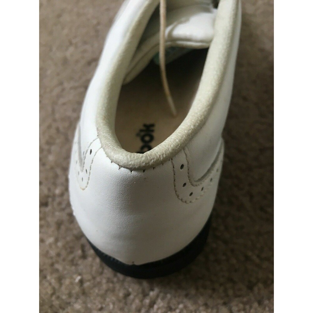 Vintage Reebok Men's Leather Golf Shoes Size 6.5 Metal Spikes White Cleats - Picture 7 of 11